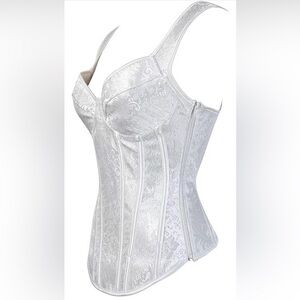 Elegant White Floral Shapewear Corset